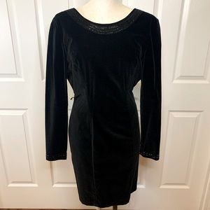 Laura Ashley black velvet dress
